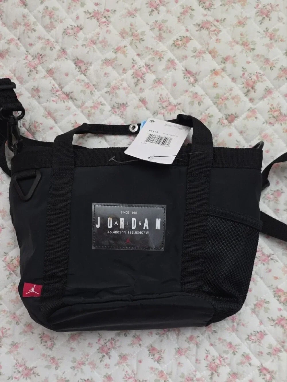 Jordan Black MINI Messenger Bag with Bottle Pocket
